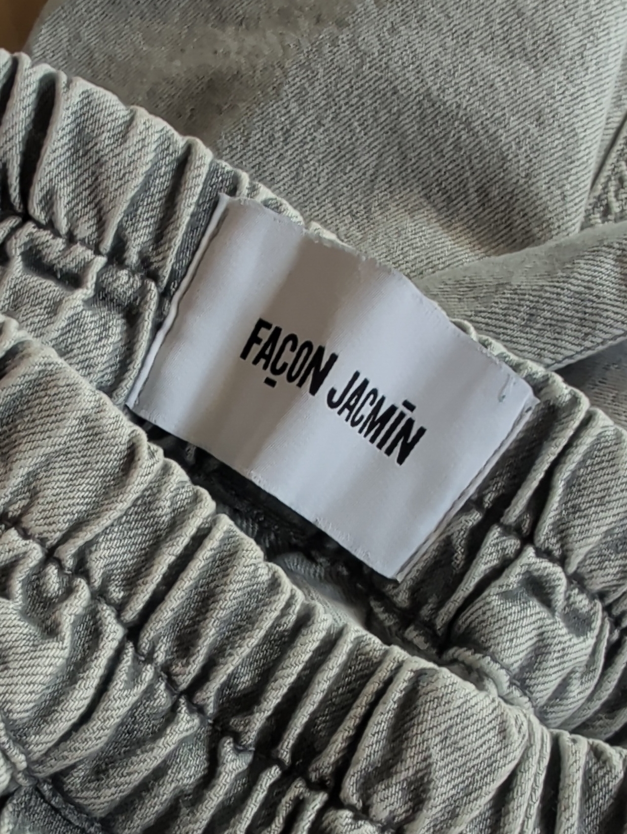Faon Jacmin - Jean Polly - Light Grey Tall Large High Rise Pull On Wide Leg — image 5 of 8